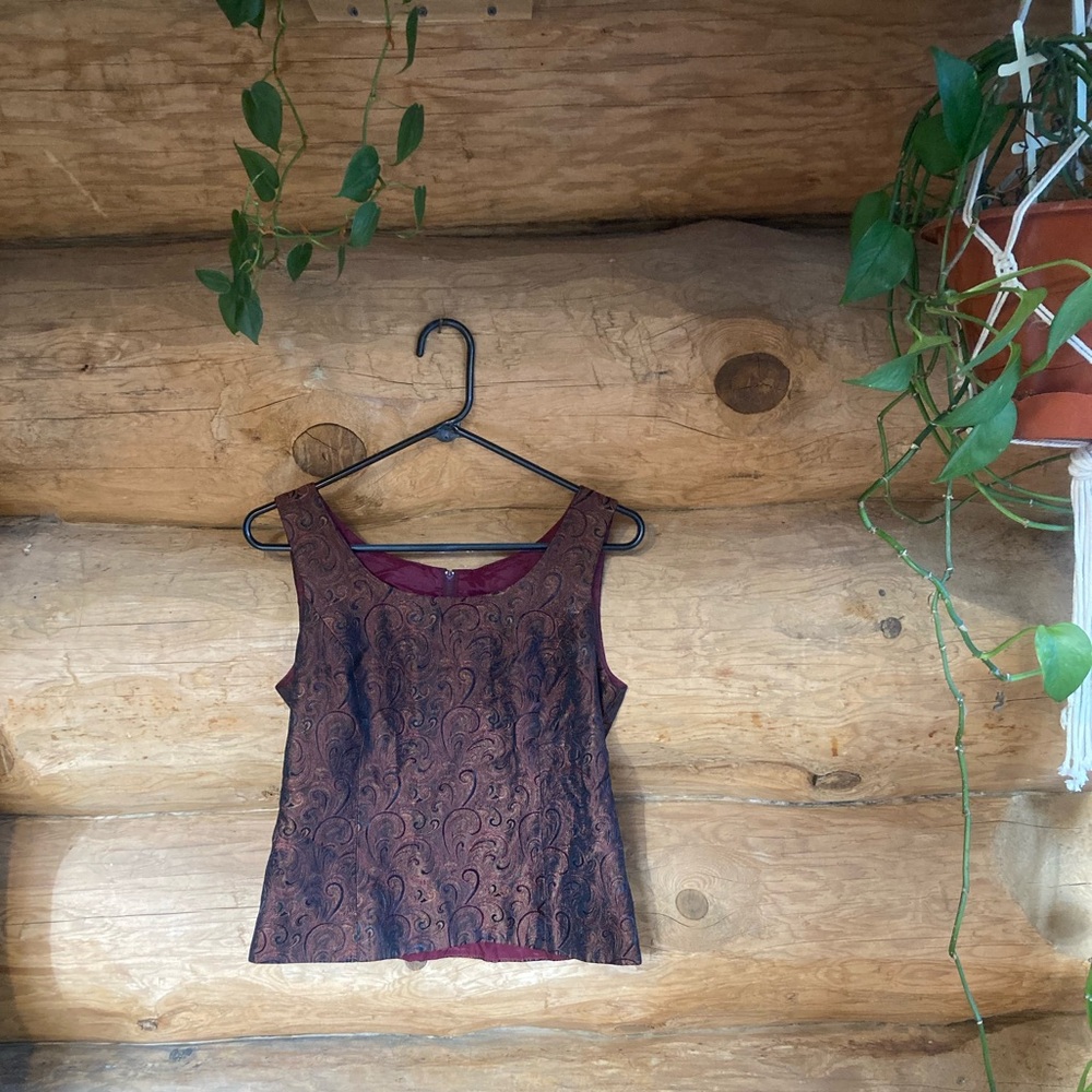 Vintage metallic 70’s inspired vest